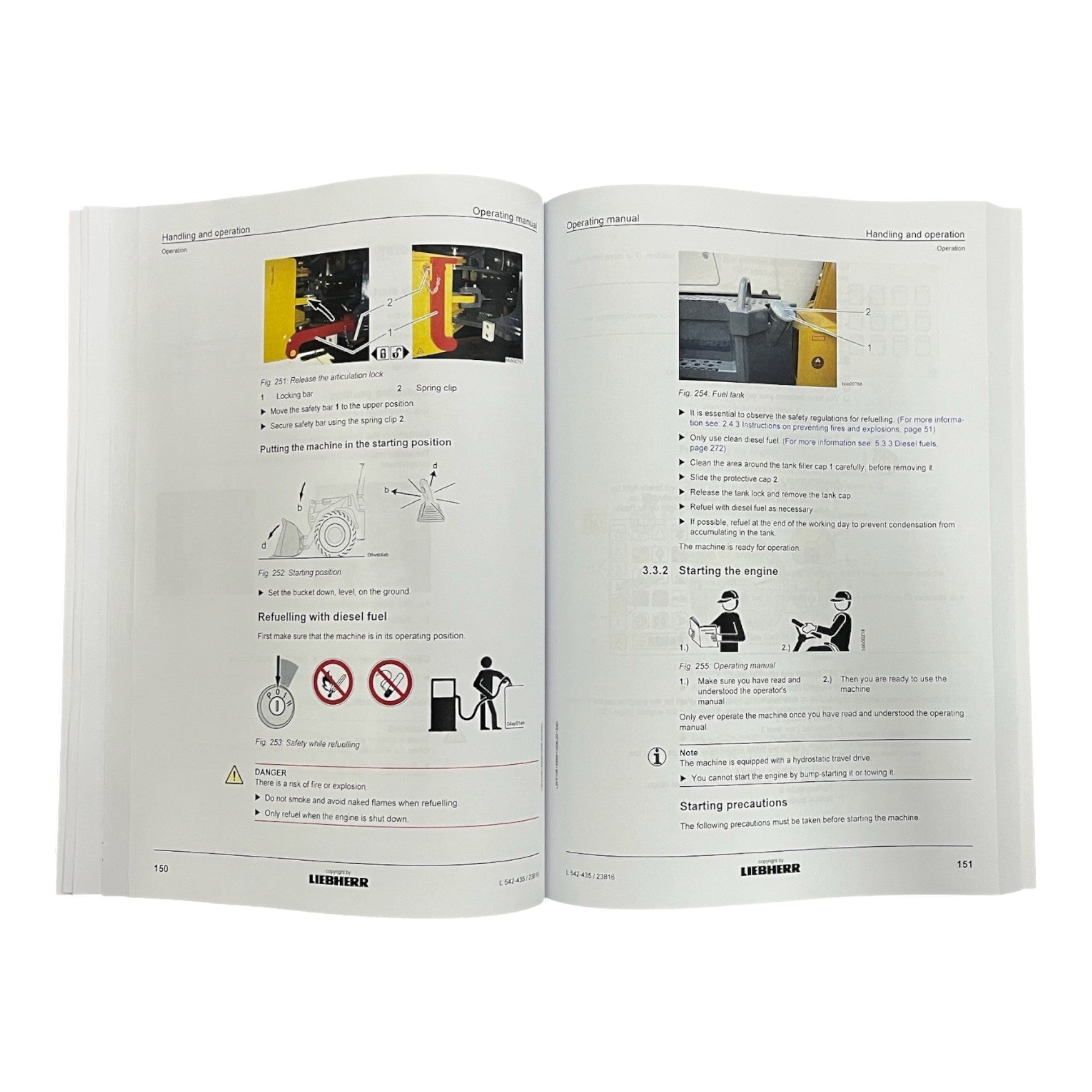 Liebherr L542-435 Wheel Loader Operators manual