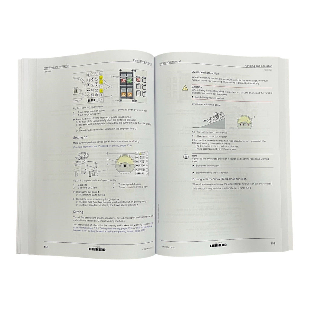 Liebherr L542-435 Wheel Loader Operators manual