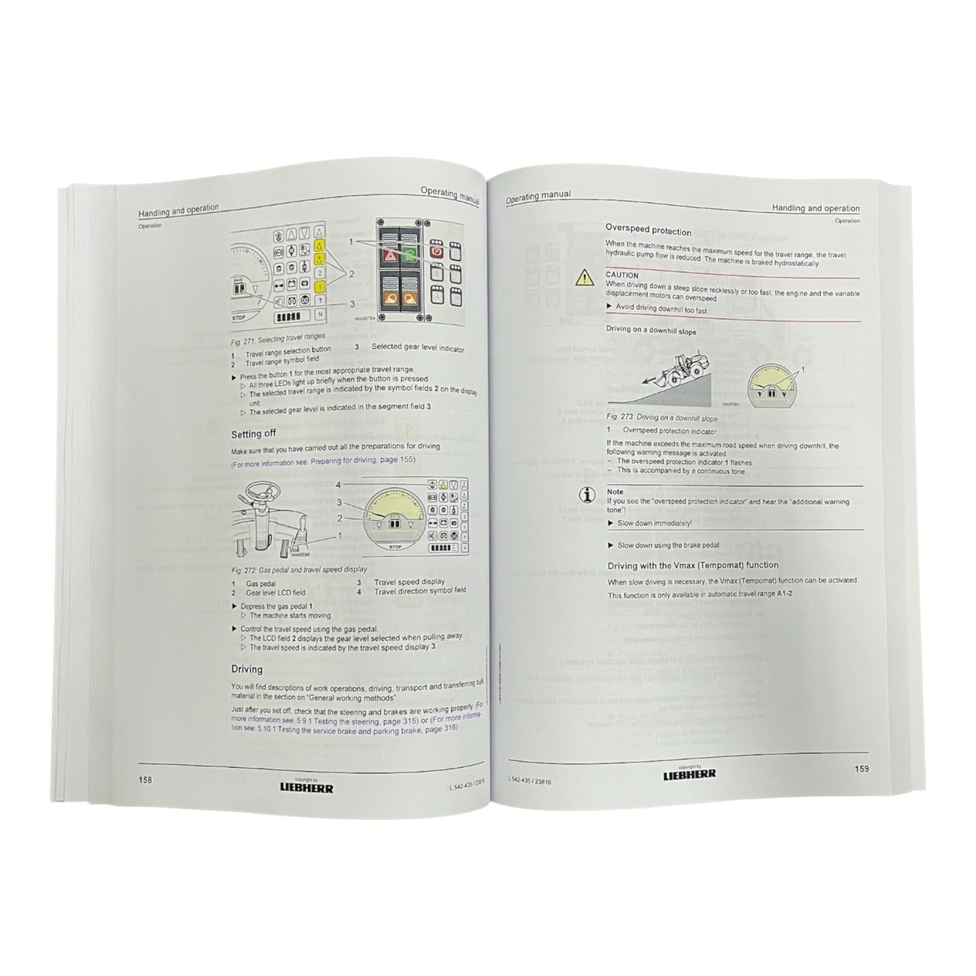Liebherr L542-435 Wheel Loader Operators manual