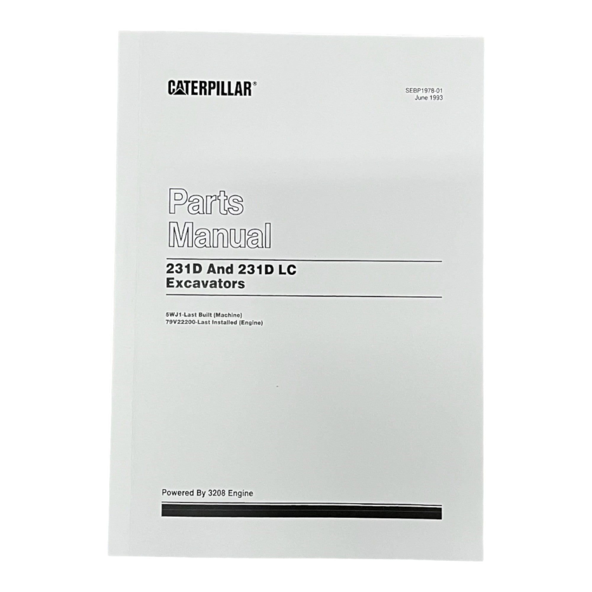 Caterpillar Cat 231D 231D LC Excavator Parts Catalog Manual