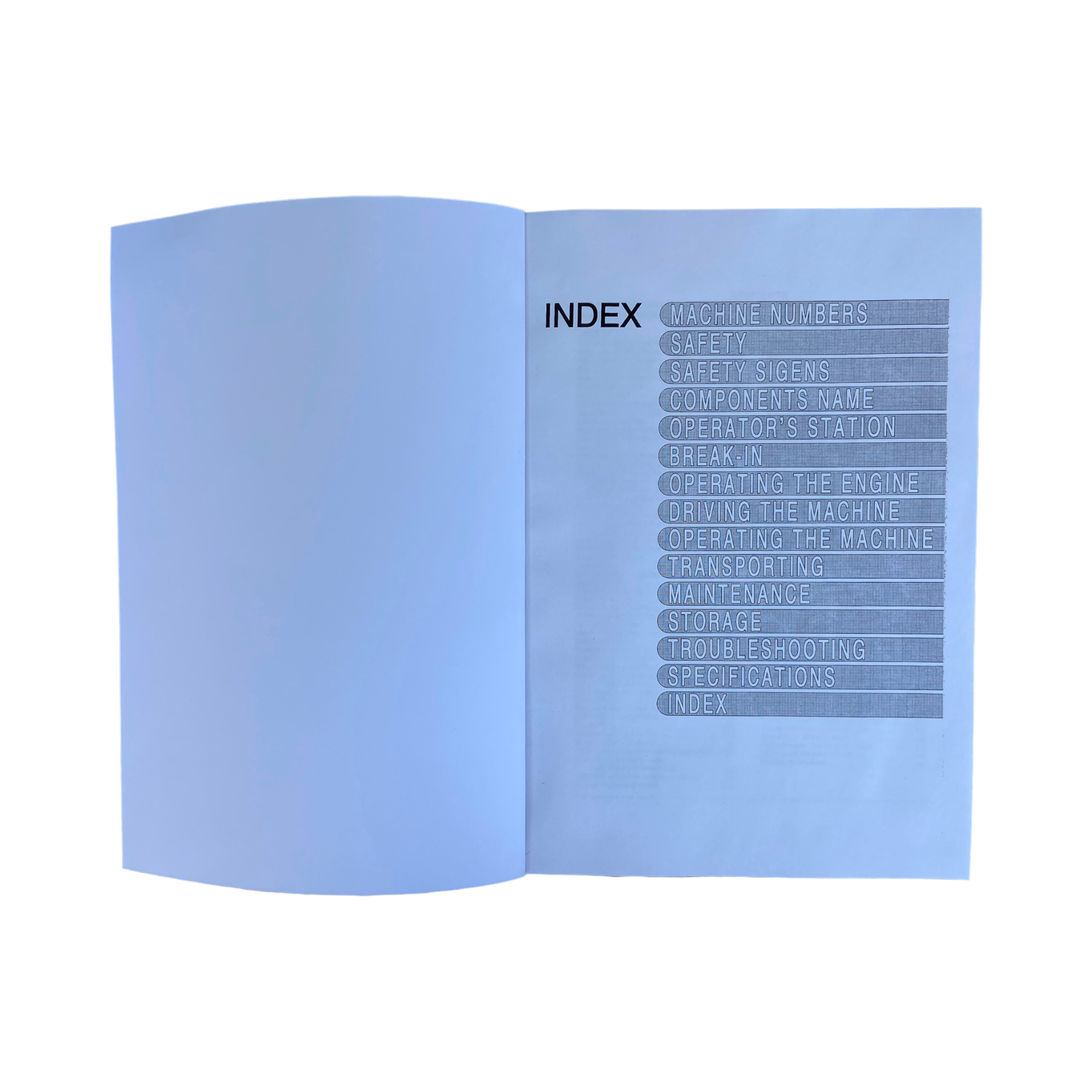 HITACHI ZAXIS ZX 16 18 25 EXCAVATOR OPERATORS MANUAL