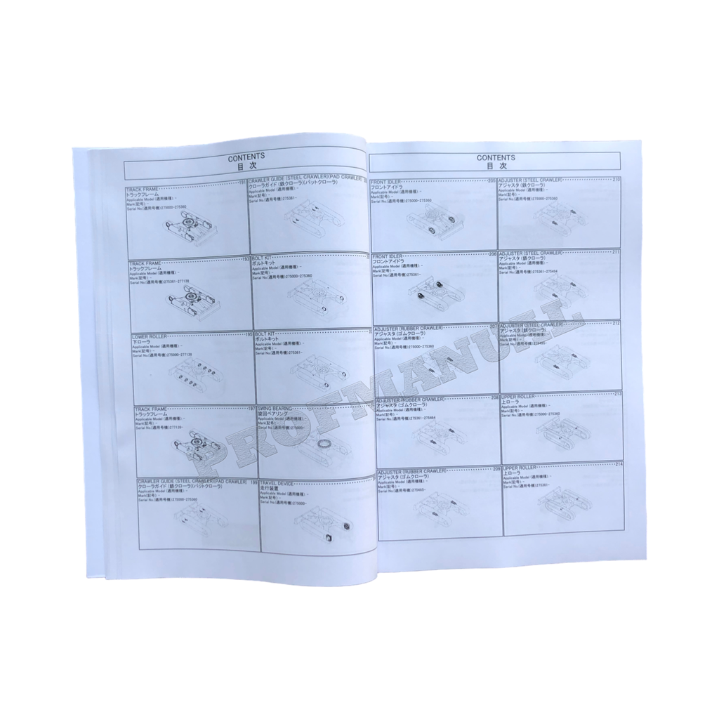 Hitachi ZAXIS 50UNA-3 excavator parts catalog manual