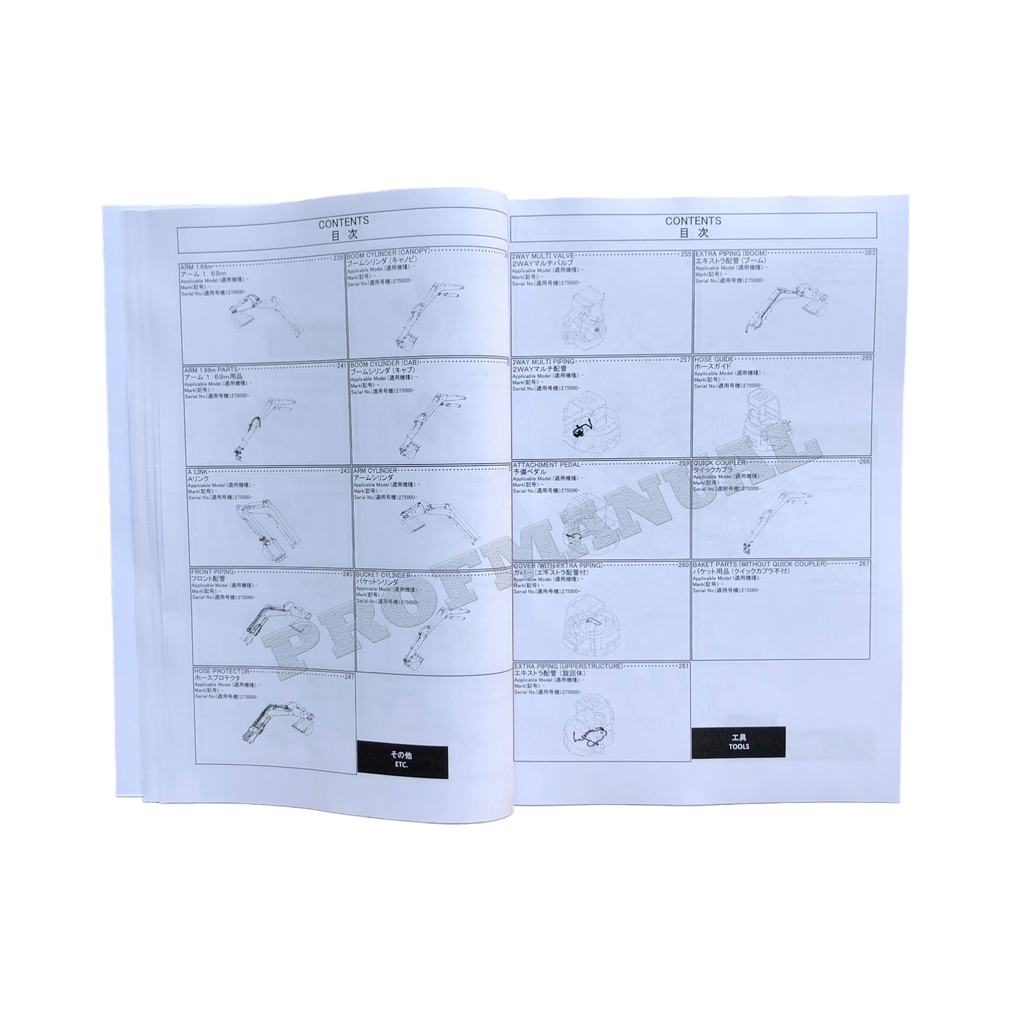 Hitachi ZAXIS 50UNA-3 excavator parts catalog manual