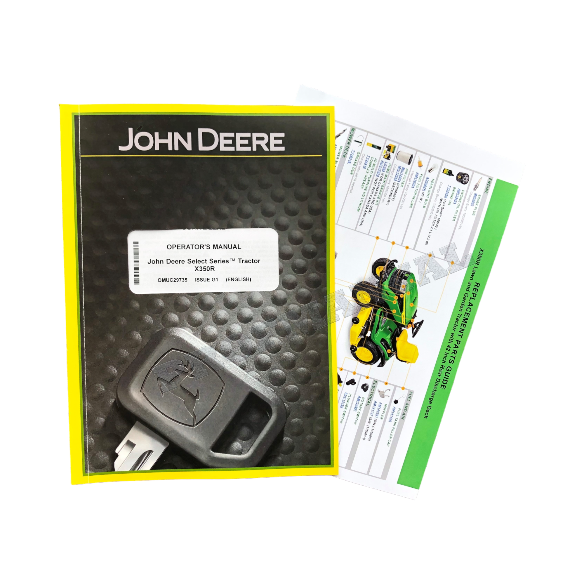 MANUAL DEL OPERADOR DEL TRACTOR JOHN DEERE X350R + ¡BONIFICACIÓN!