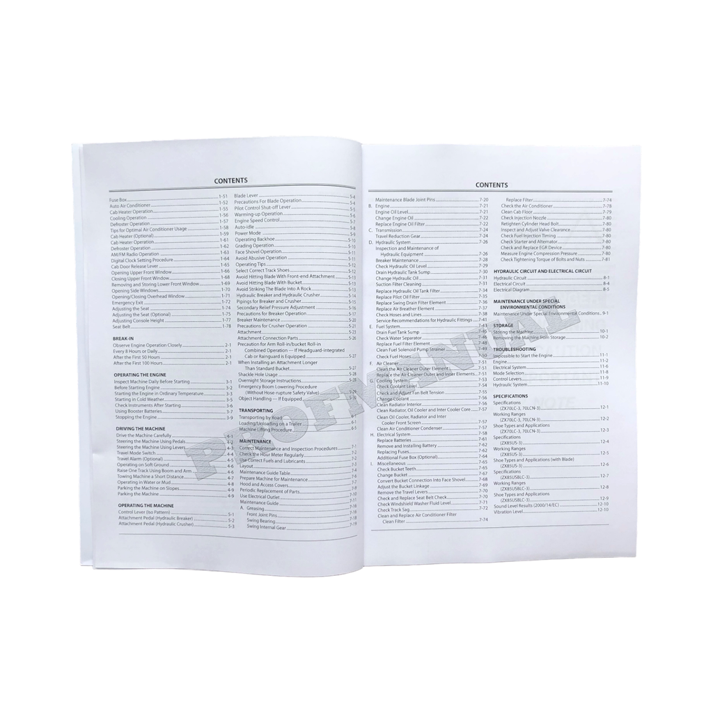 HITACHI ZAXIS ZX 85USB-3 EXCAVATOR OPERATORS MANUAL