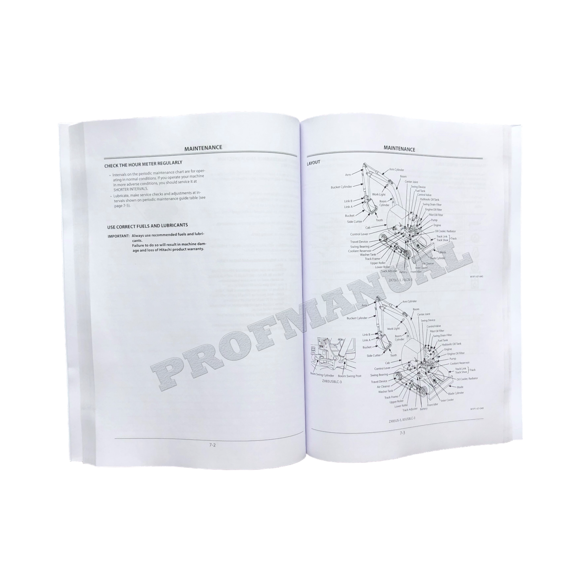 HITACHI ZAXIS ZX 85USB-3 EXCAVATOR OPERATORS MANUAL
