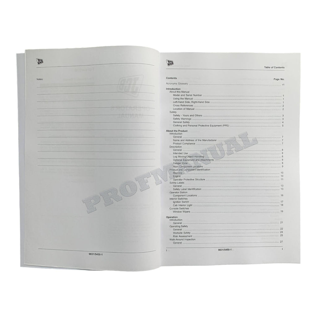 JCB 150T 155 175 210 210T 215 215T Skid Steer Loader Operators Manual