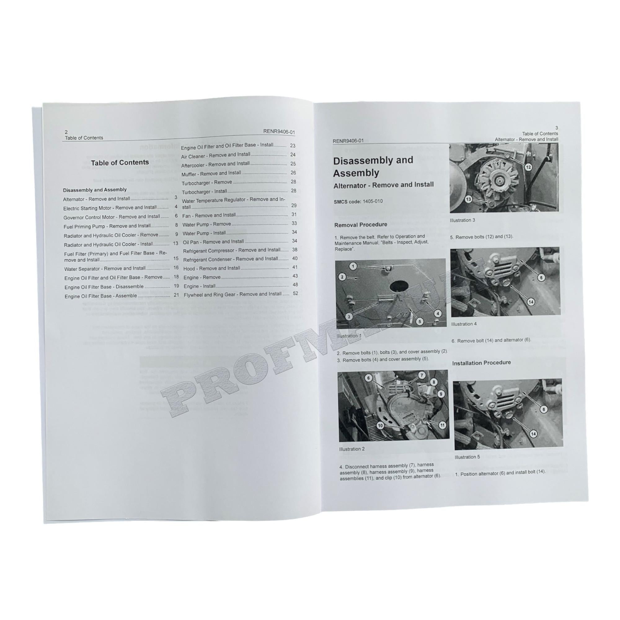 Caterpillar 320C Excavator 3066 Engine Supplement Disassembly Assembly Manual