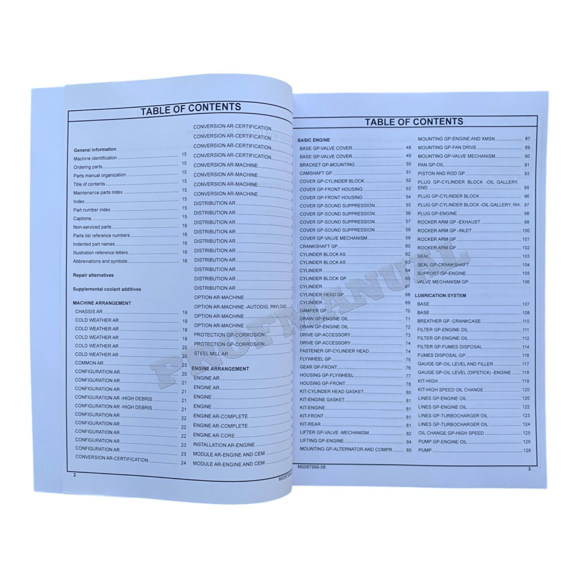 Caterpillar Cat 980M Wheel Loader Parts Catalog Manual M0087999