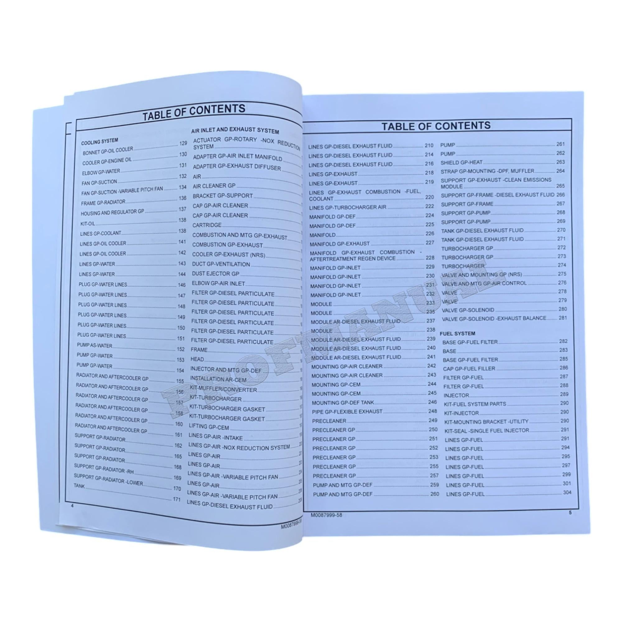 Caterpillar Cat 980M Wheel Loader Parts Catalog Manual M0087999