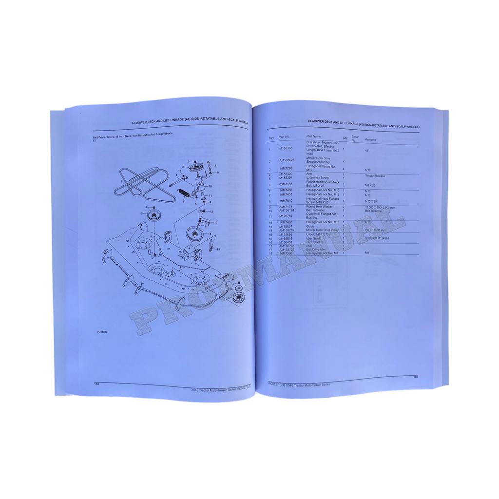 CATÁLOGO DE PIEZAS DEL TRACTOR JOHN DEERE X540 MANUAL + ¡BONIFICACIÓN! 