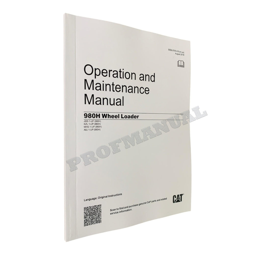 Caterpillar 980H Wheel Loader Operators Maintenance Manual SEBU7879