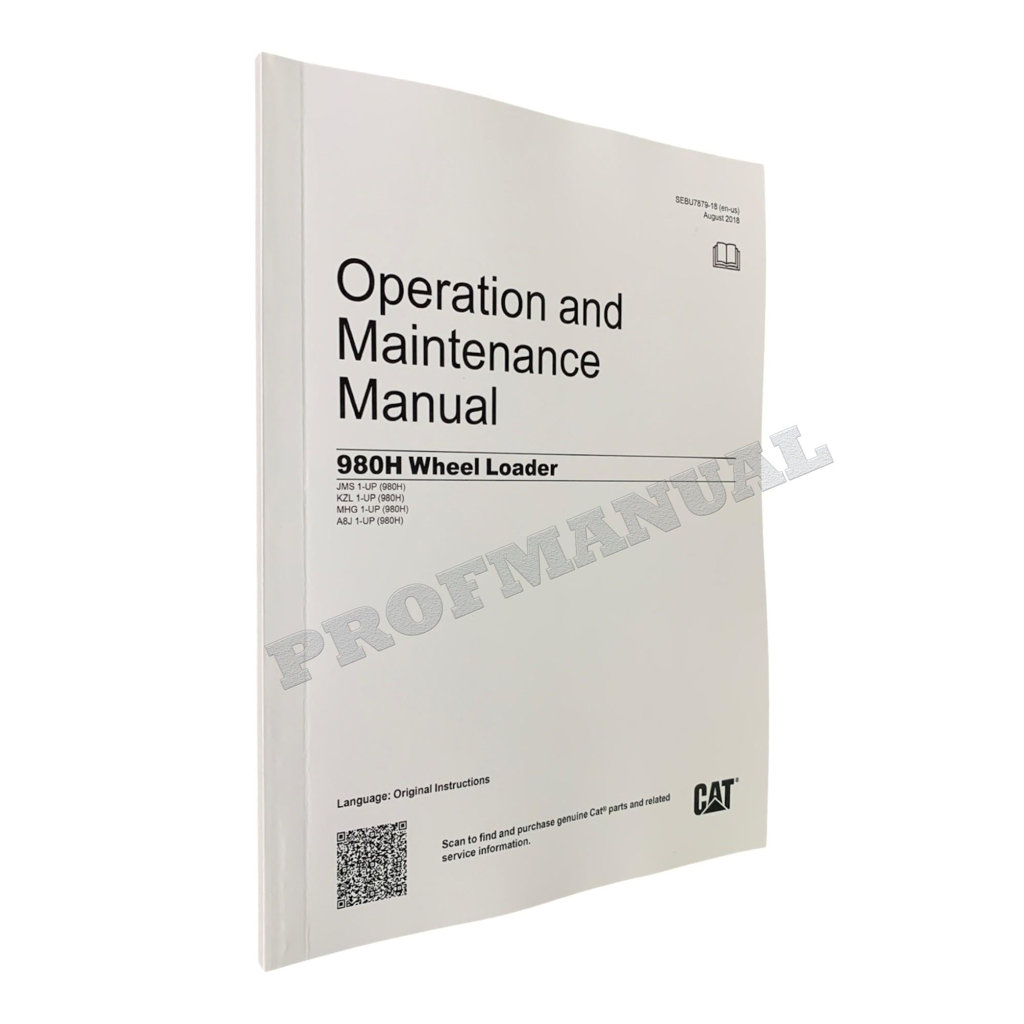 Caterpillar 980H Wheel Loader Operators Maintenance Manual SEBU7879