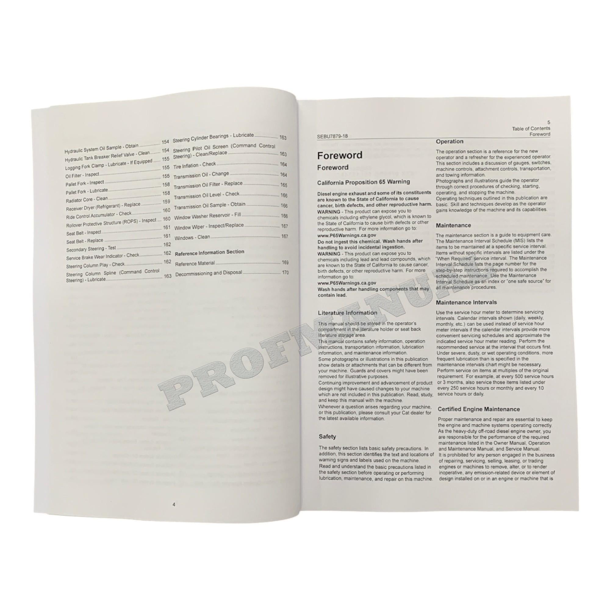 Caterpillar 980H Wheel Loader Operators Maintenance Manual SEBU7879