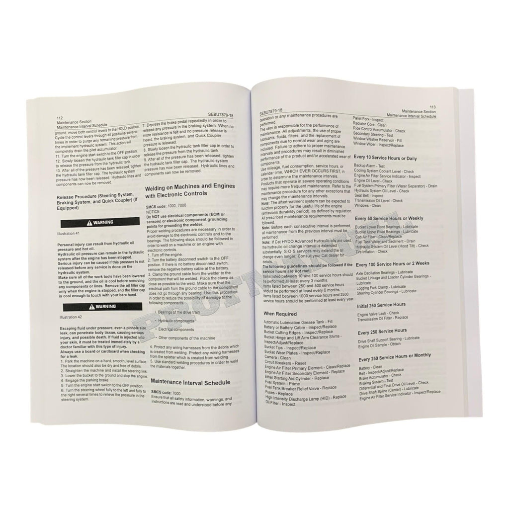 Caterpillar 980H Wheel Loader Operators Maintenance Manual SEBU7879