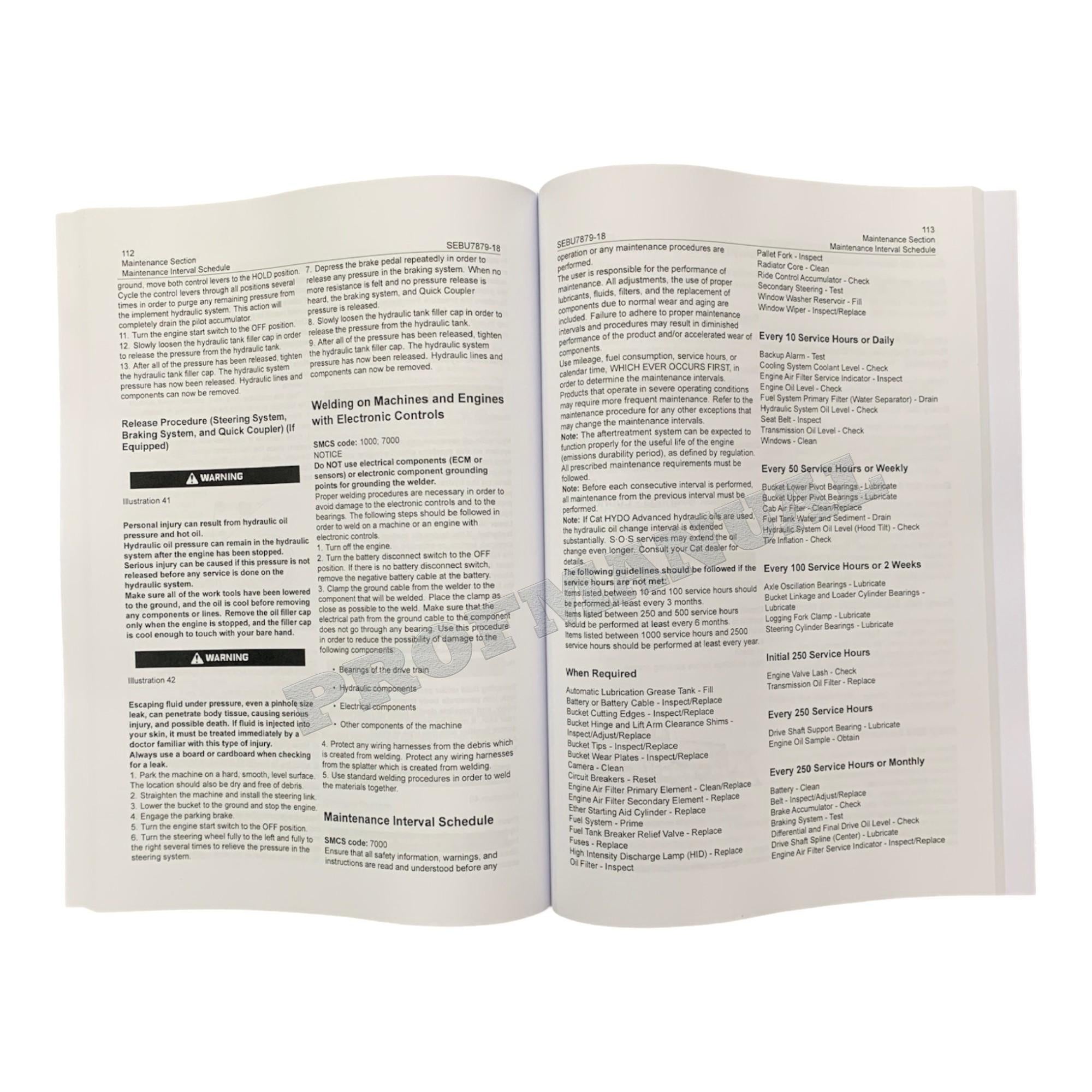 Caterpillar 980H Wheel Loader Operators Maintenance Manual SEBU7879