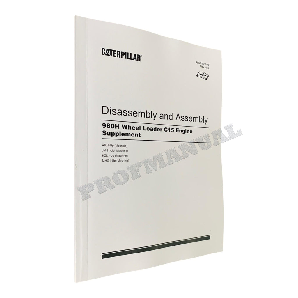 Caterpillar C15 C18 Engine 980H Wheel Loader Full Service Manual *Send serial number 5books