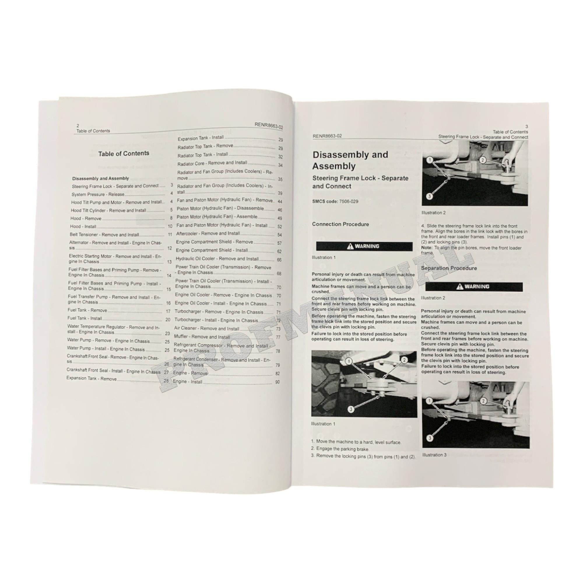 Caterpillar C15 C18 Engine 980H Wheel Loader Full Service Manual *Send serial number 5books