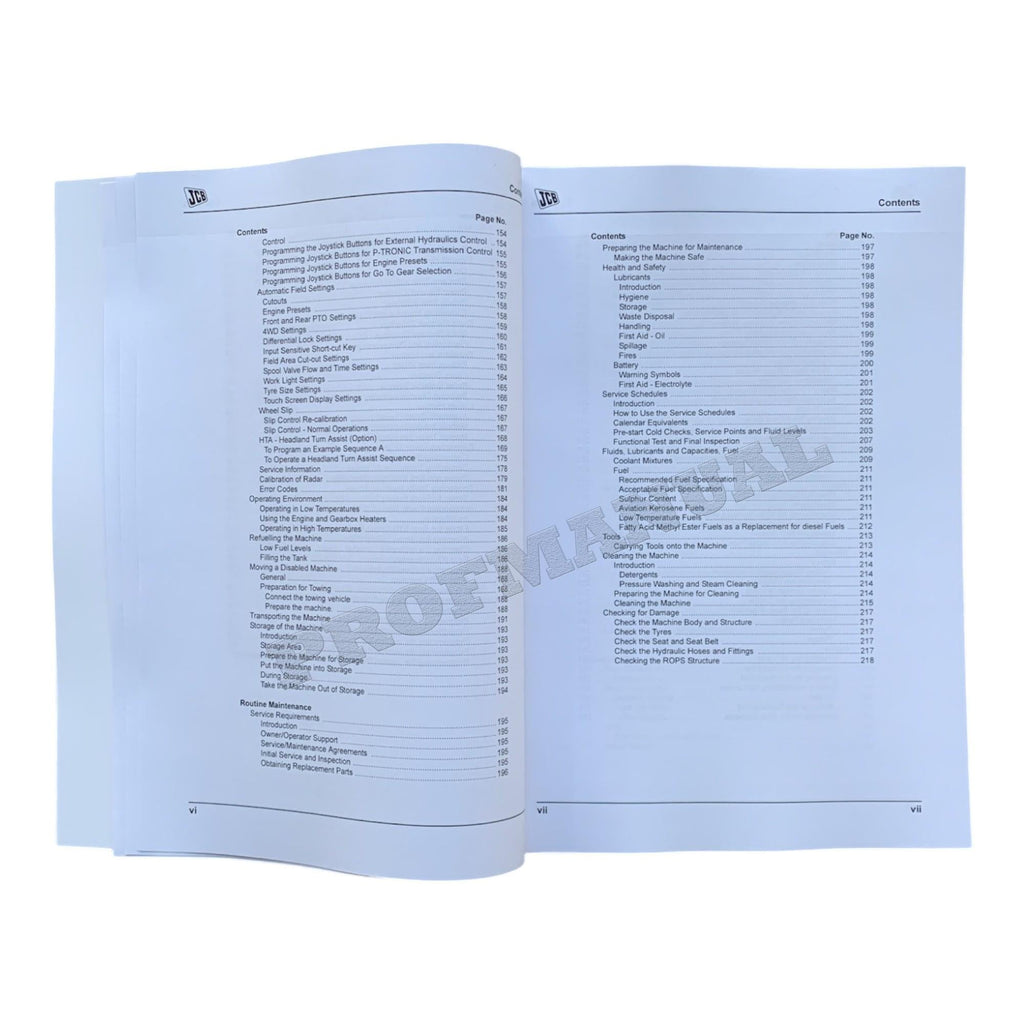JCB 3200 XTRA 3230 XTRA Fastrac Tractor Operators Manual 9811_5100