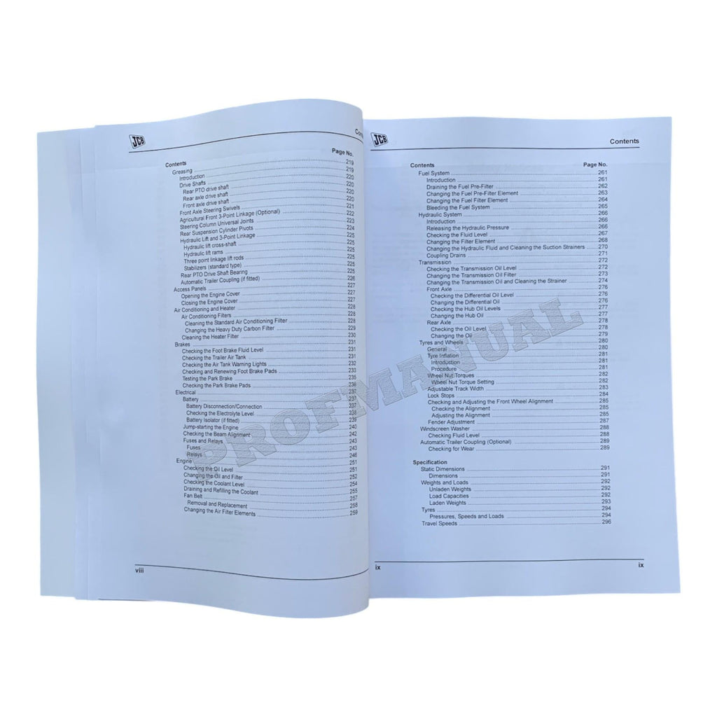 JCB 3200 XTRA 3230 XTRA Fastrac Tractor Operators Manual 9811_5100