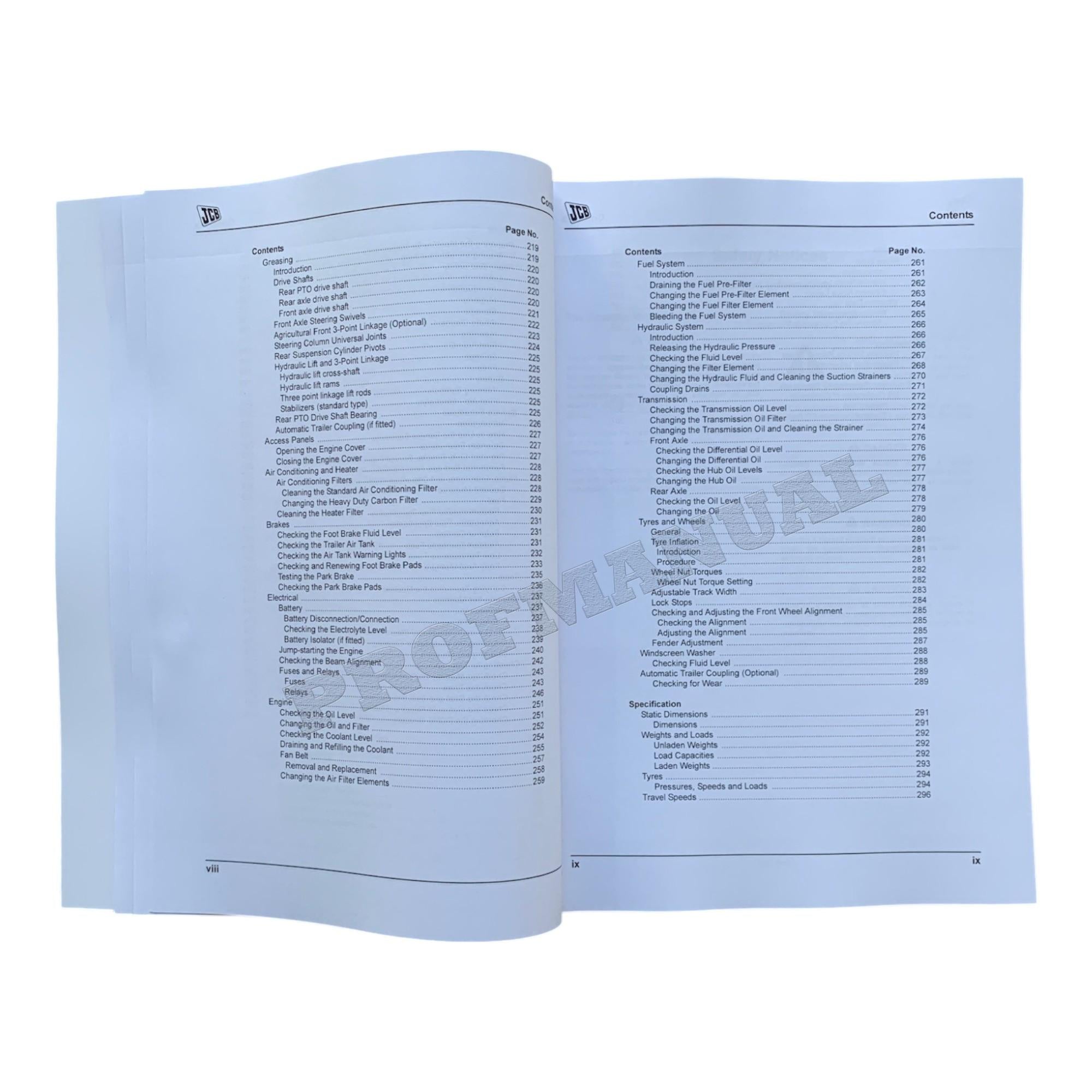 JCB 3200 XTRA 3230 XTRA Fastrac Tractor Operators Manual 9811_5100