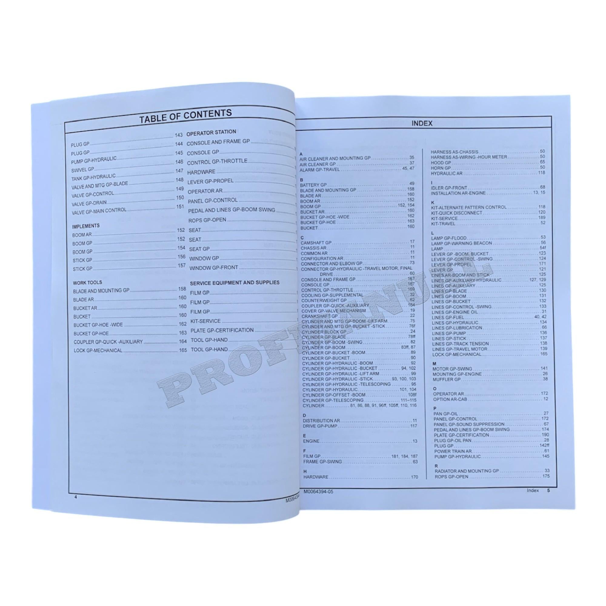 Caterpillar Cat 300.9D Mini Hydraulic Excavator Parts Catalog Manual M0064394