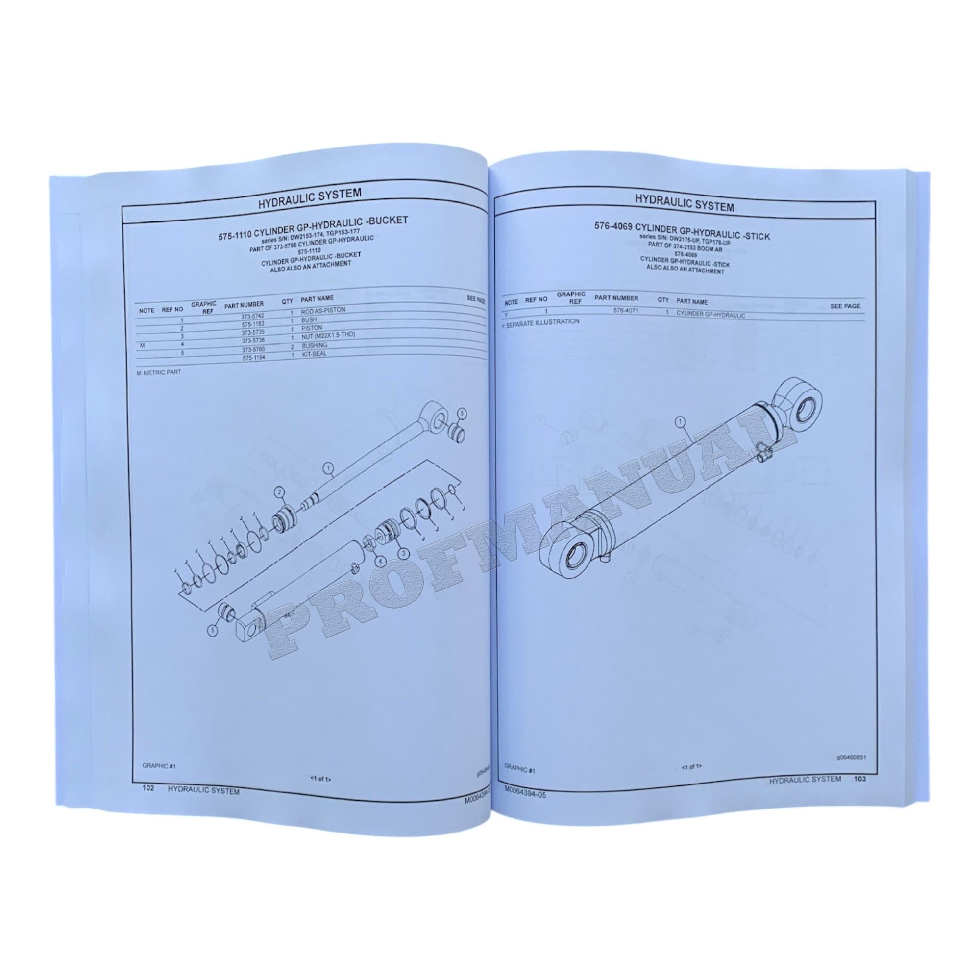 Caterpillar Cat 300.9D Mini Hydraulic Excavator Parts Catalog Manual M0064394