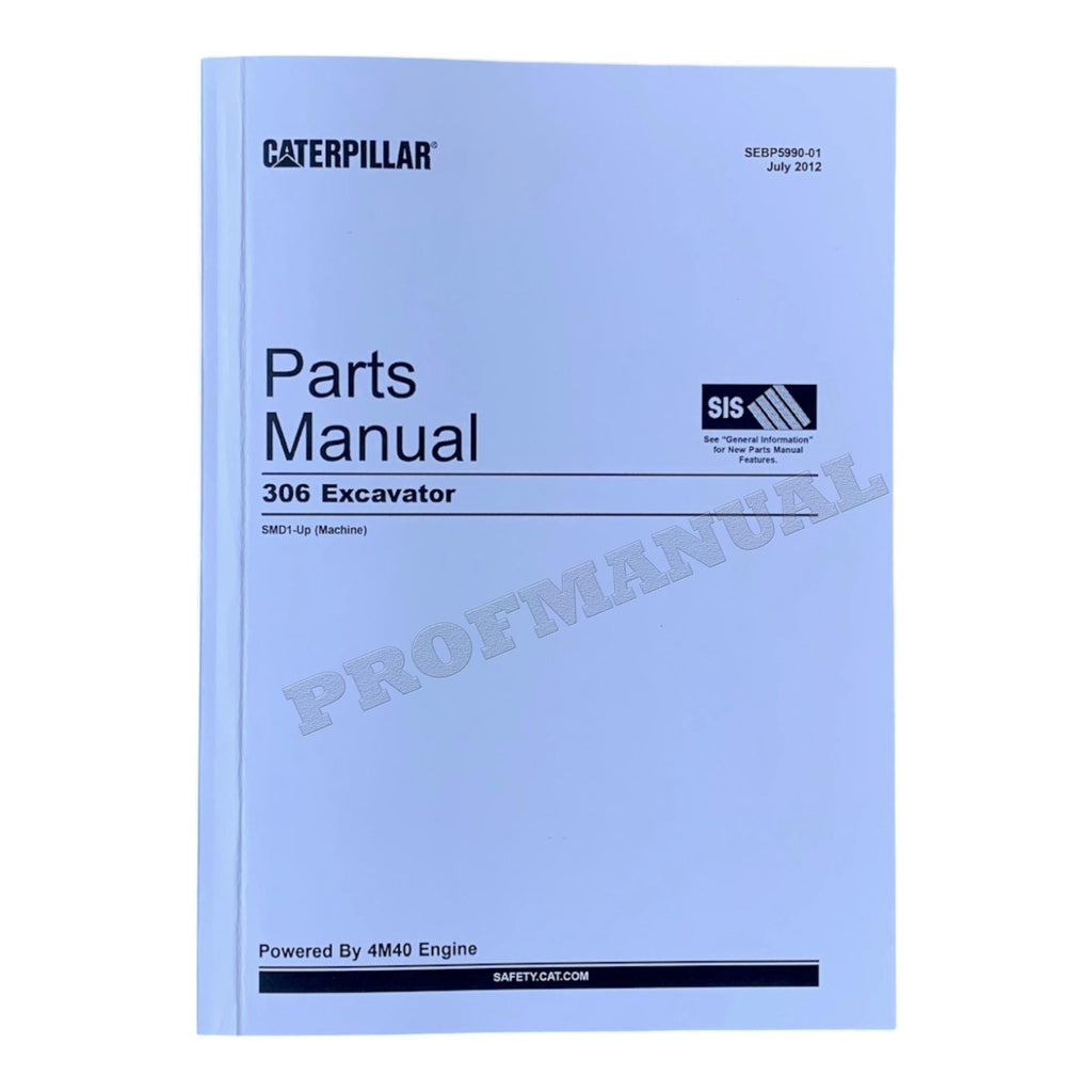 Caterpillar Cat 306 Excavator Parts Catalog Manual