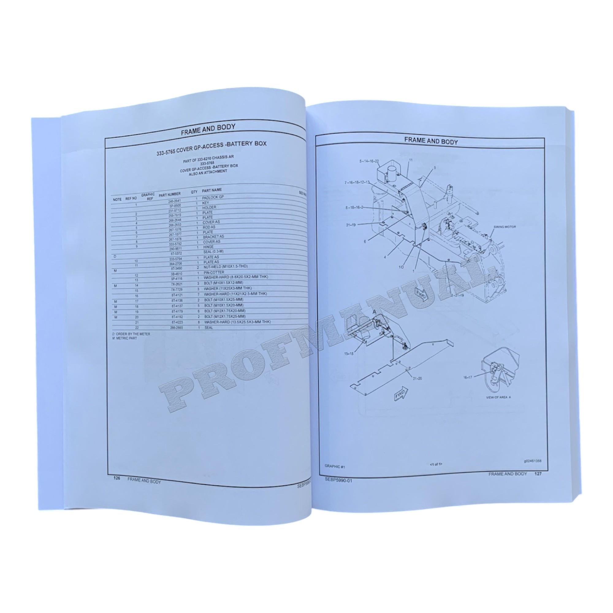 Caterpillar Cat 306 Excavator Parts Catalog Manual