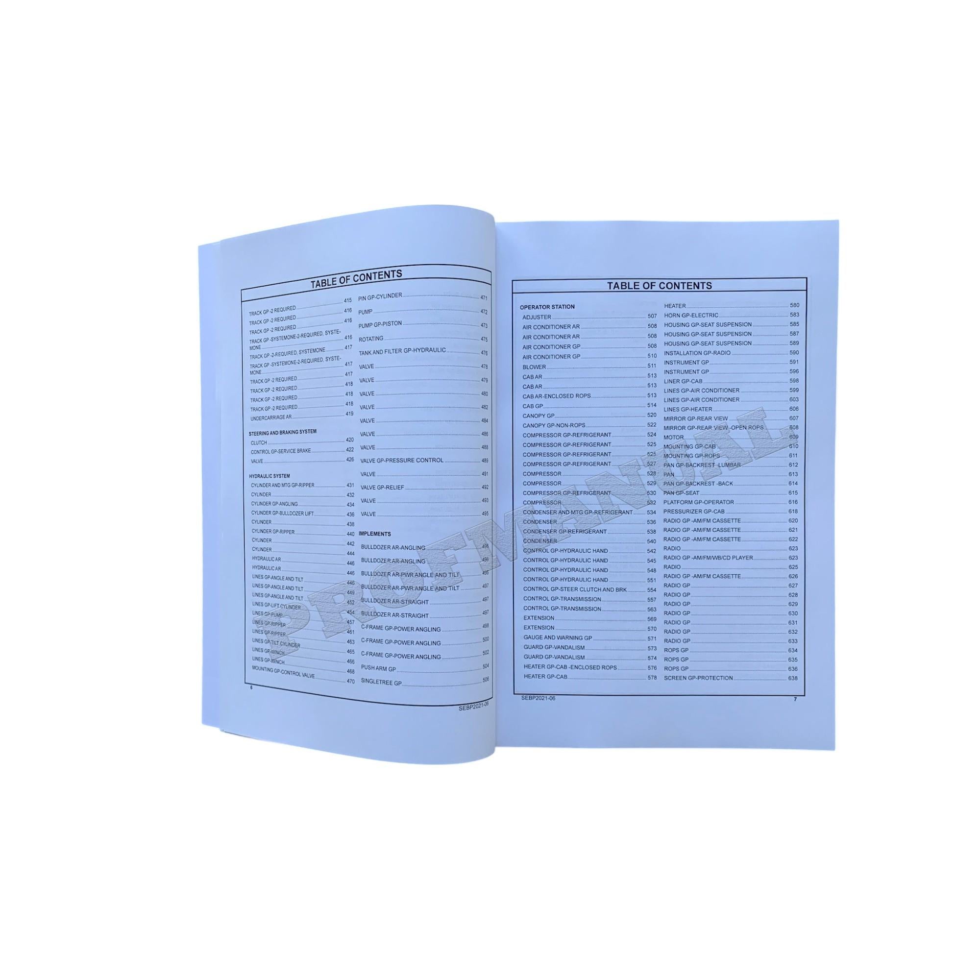 Caterpillar Cat D4H XL D4H LGP Ser 3 Track Type Tractor Parts Catalog Manual