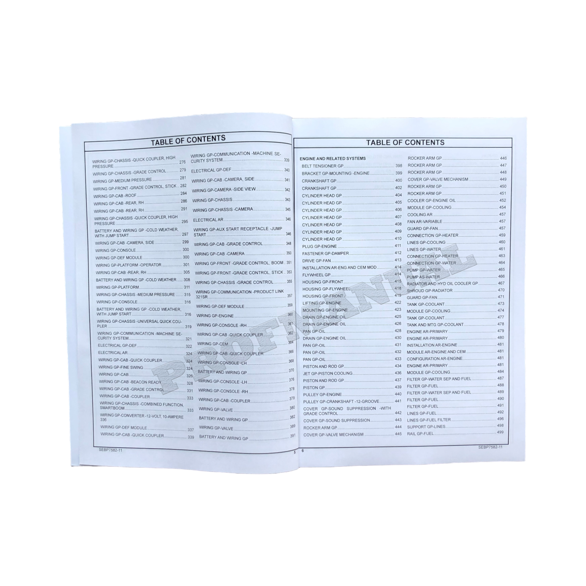 Caterpillar Cat 330F L Excavator Parts Catalog Manual ser D8T1-Up MBX1-Up