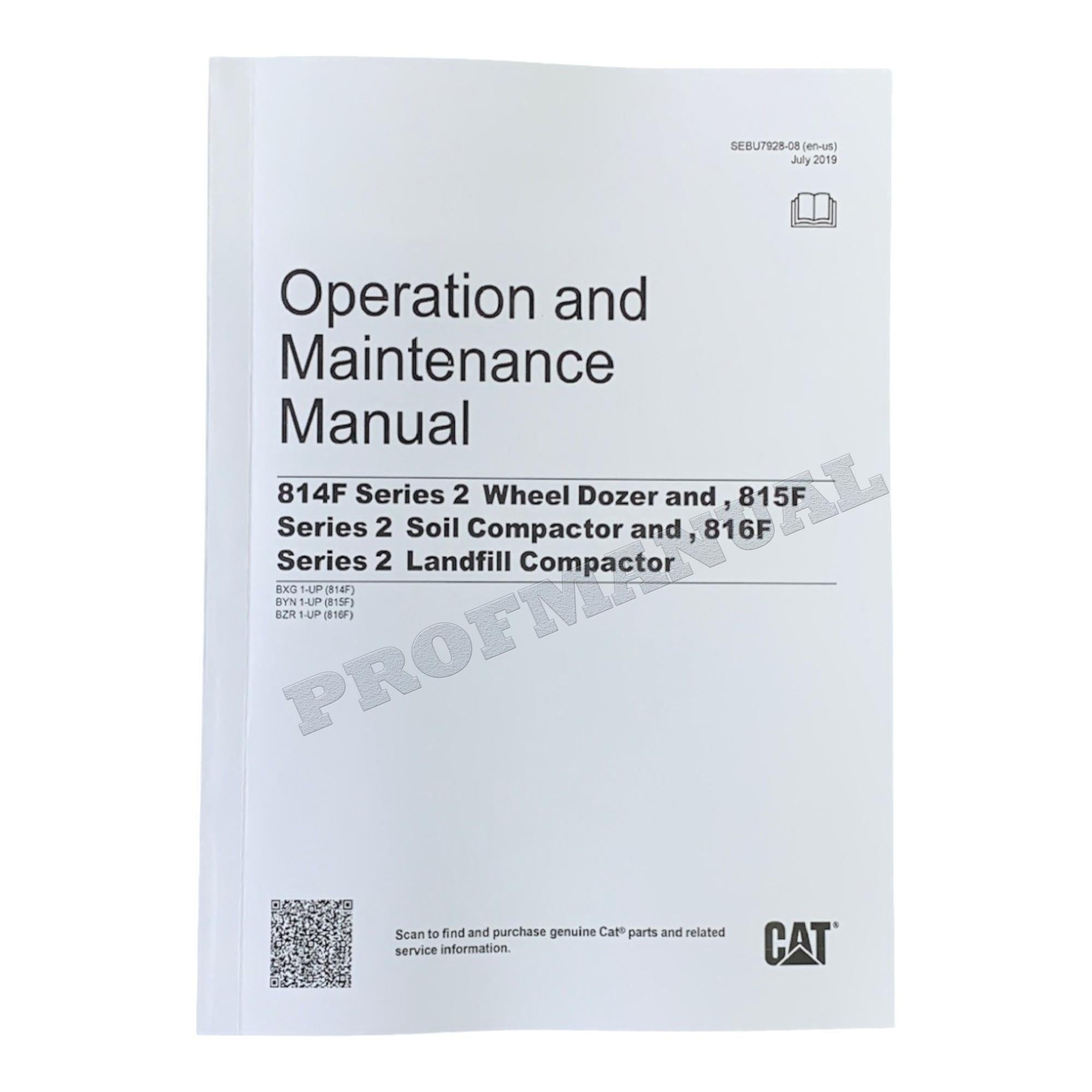 Manual de mantenimiento del operador de la topadora Caterpillar 814F, 815F y 816F Serie 2