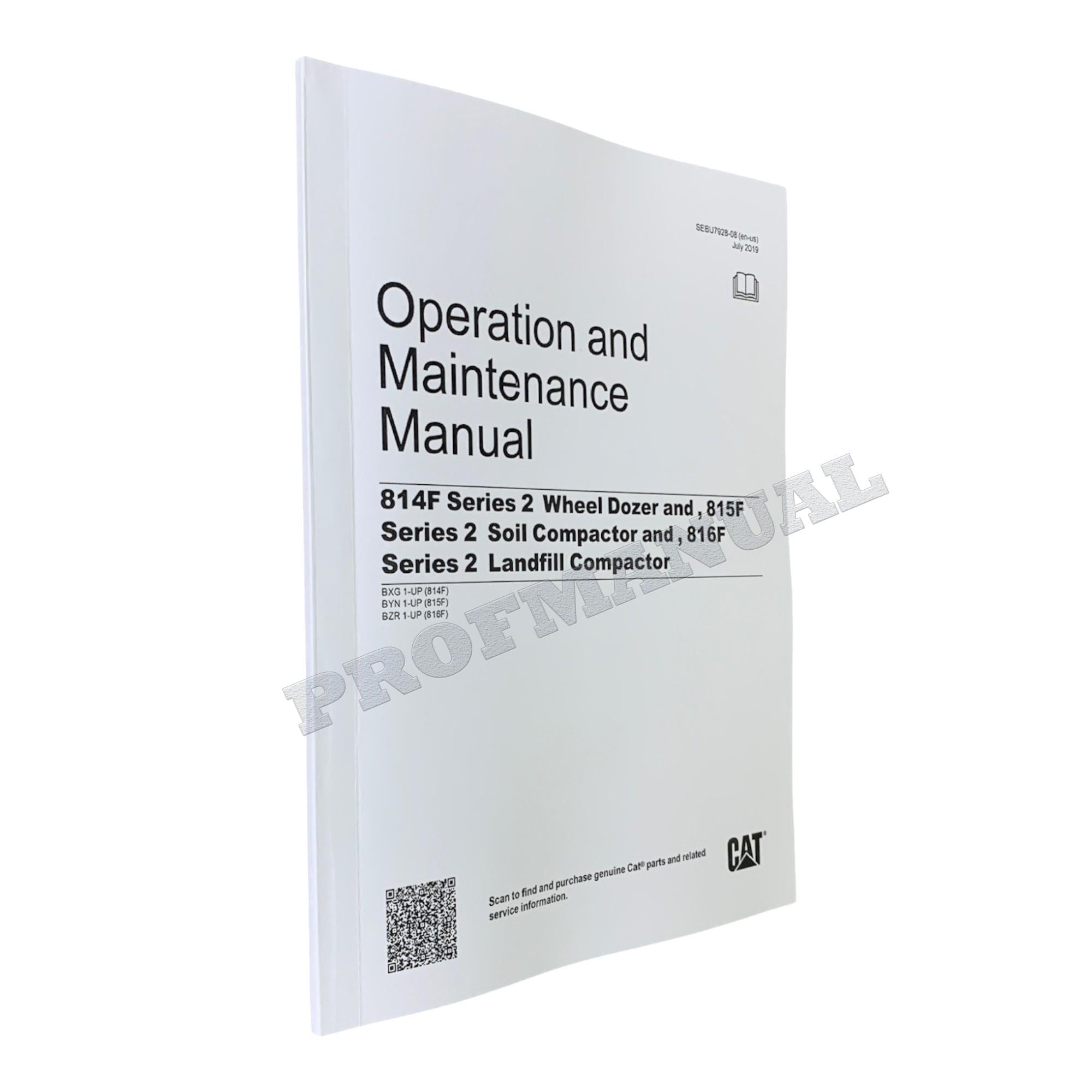 Manual de mantenimiento del operador de la topadora Caterpillar 814F, 815F y 816F Serie 2