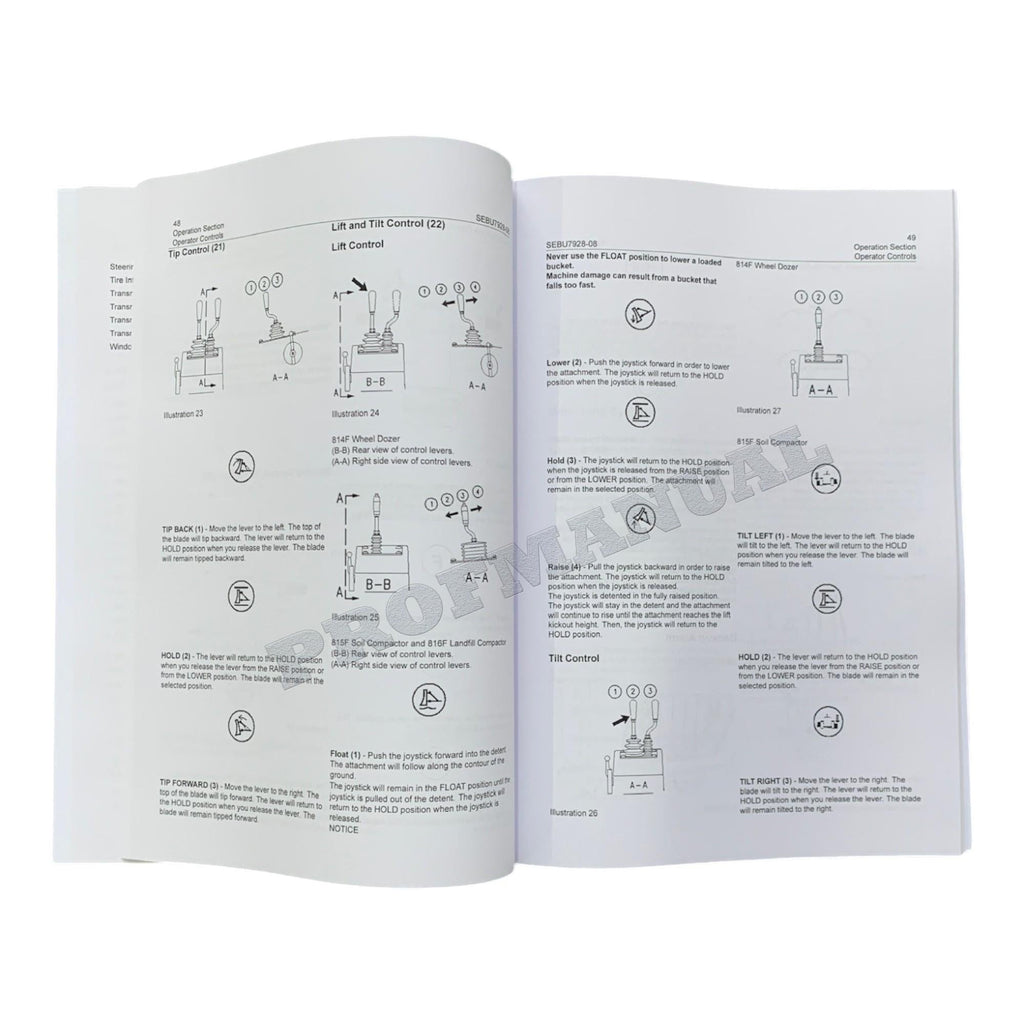 Caterpillar 814F Dozer 815F 816F Series 2 Compactor Operators Maintenance Manual