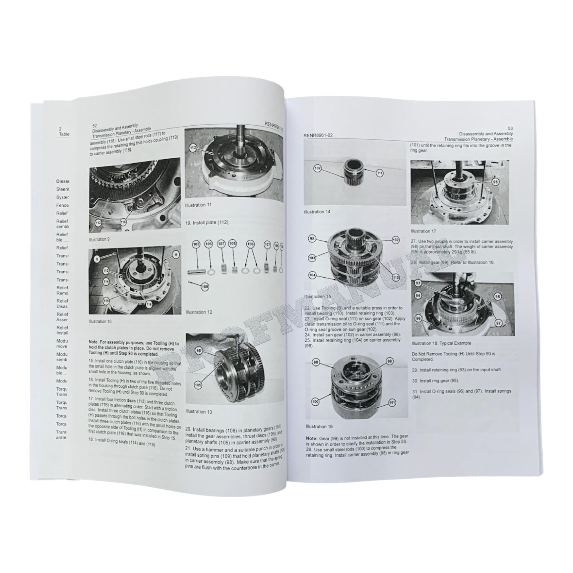 Caterpillar Ser 2 815F 816F Compactor Power Train Disassem Assem Service Manual