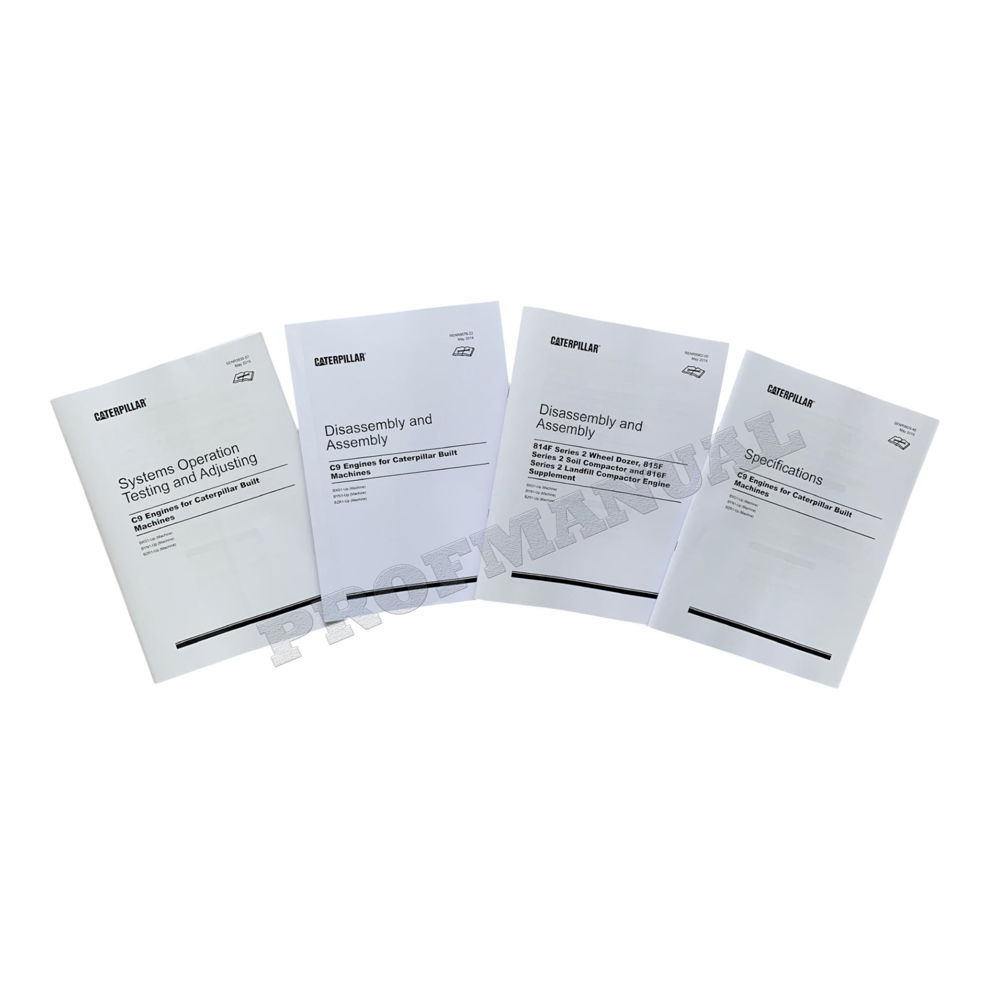 Caterpillar C9 Engine Operation Adjusting Disassem Assem FULL Service Manual *Send S.N.