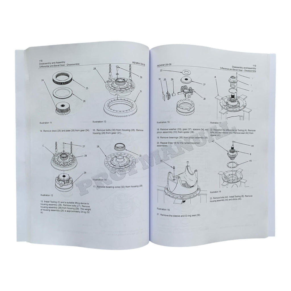 Manual de servicio de desmontaje y montaje del tren de potencia de la niveladora Caterpillar 143H y 163H RENR4139