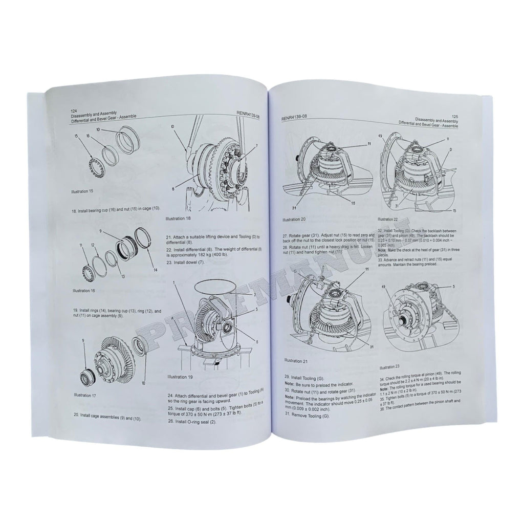 Manual de servicio de desmontaje y montaje del tren de potencia de la niveladora Caterpillar 143H y 163H RENR4139