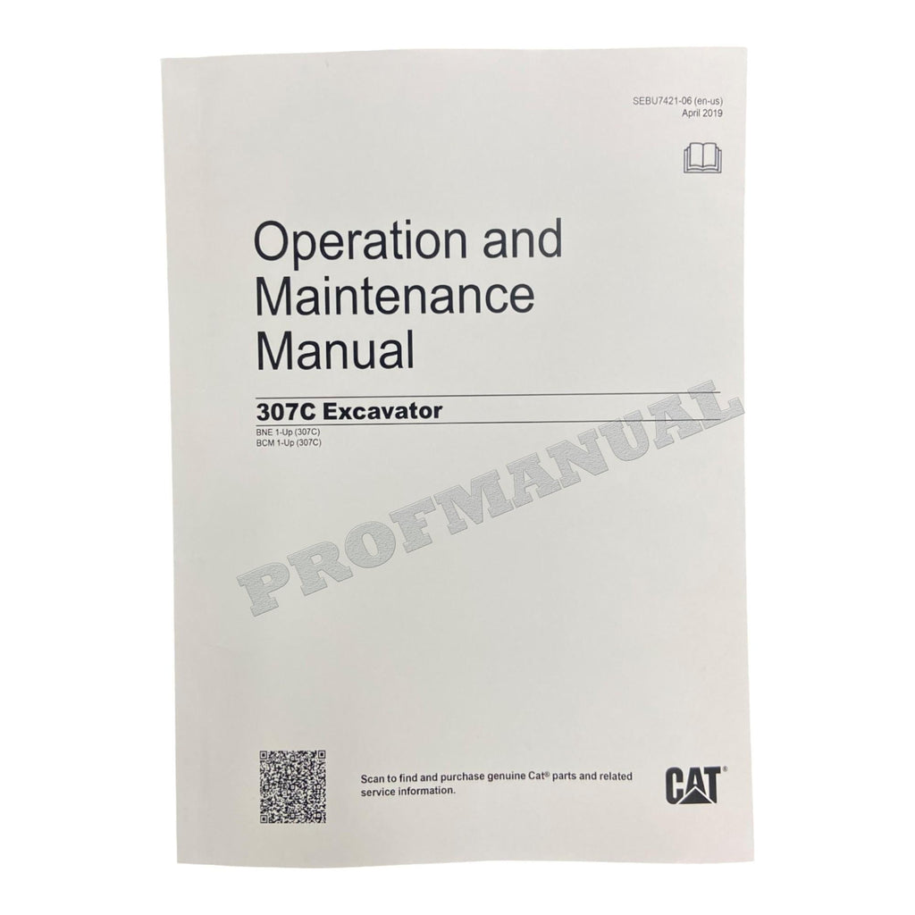 Manual de mantenimiento del operador de la excavadora Caterpillar 307C