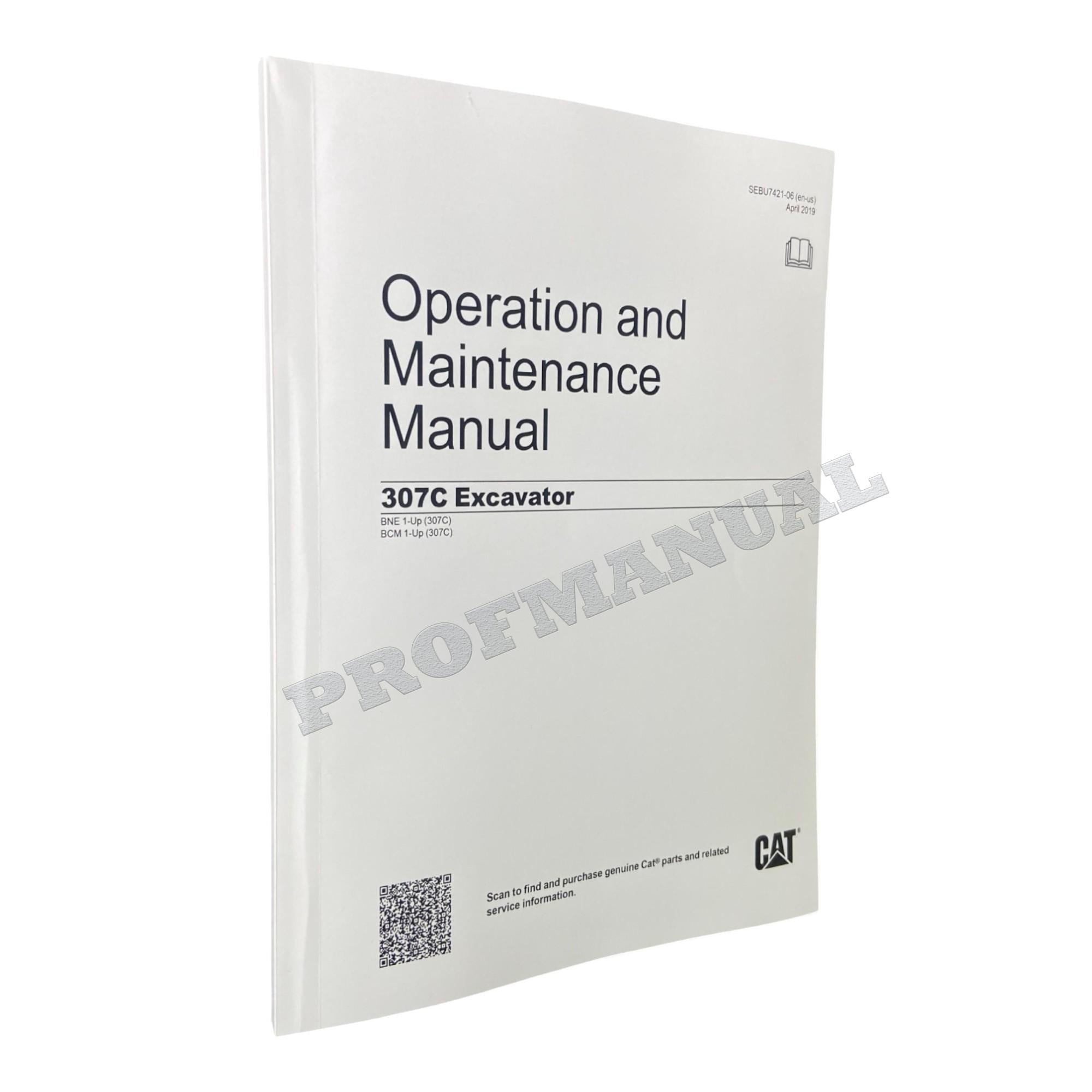 Manual de mantenimiento del operador de la excavadora Caterpillar 307C