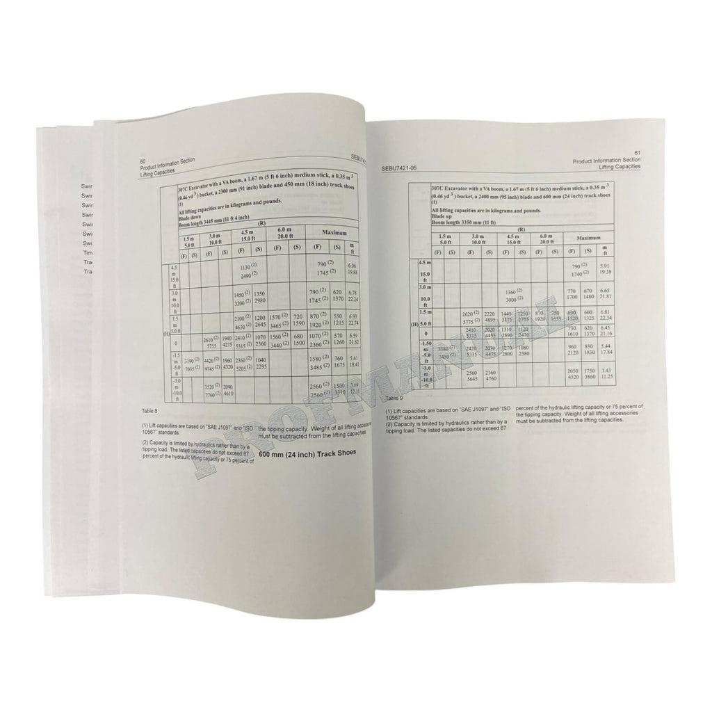 Manual de mantenimiento del operador de la excavadora Caterpillar 307C