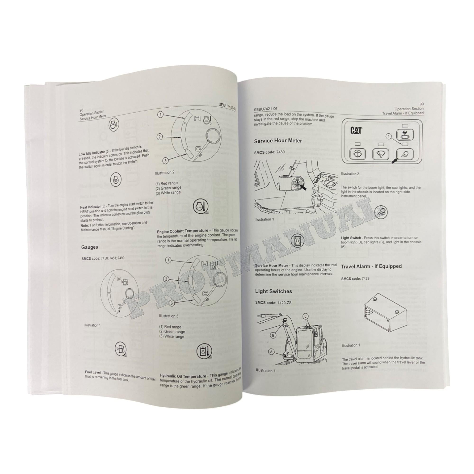 Manual de mantenimiento del operador de la excavadora Caterpillar 307C