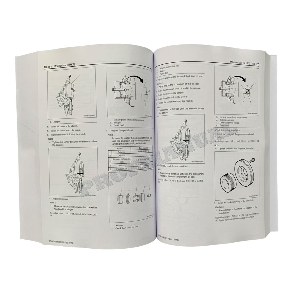 Manual de servicio completo del motor Hitachi 6HK1 Tier 4 North America con esquemas
