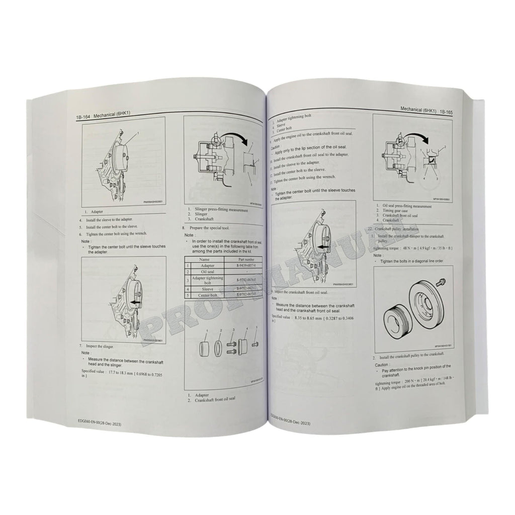 Manual de servicio completo del motor Hitachi 6HK1 Tier 4 North America con esquemas