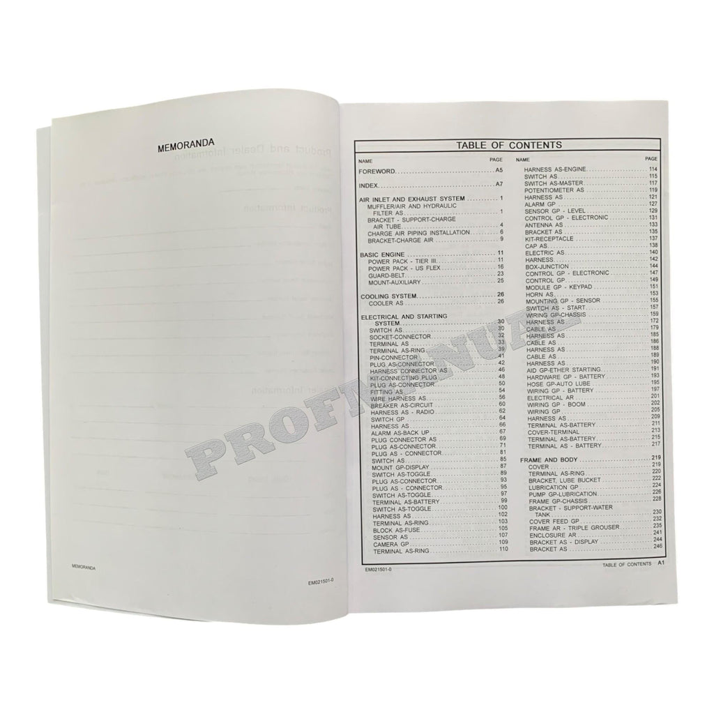 Caterpillar Cat MD5075C TRACK DRILL Parts Catalog Manual