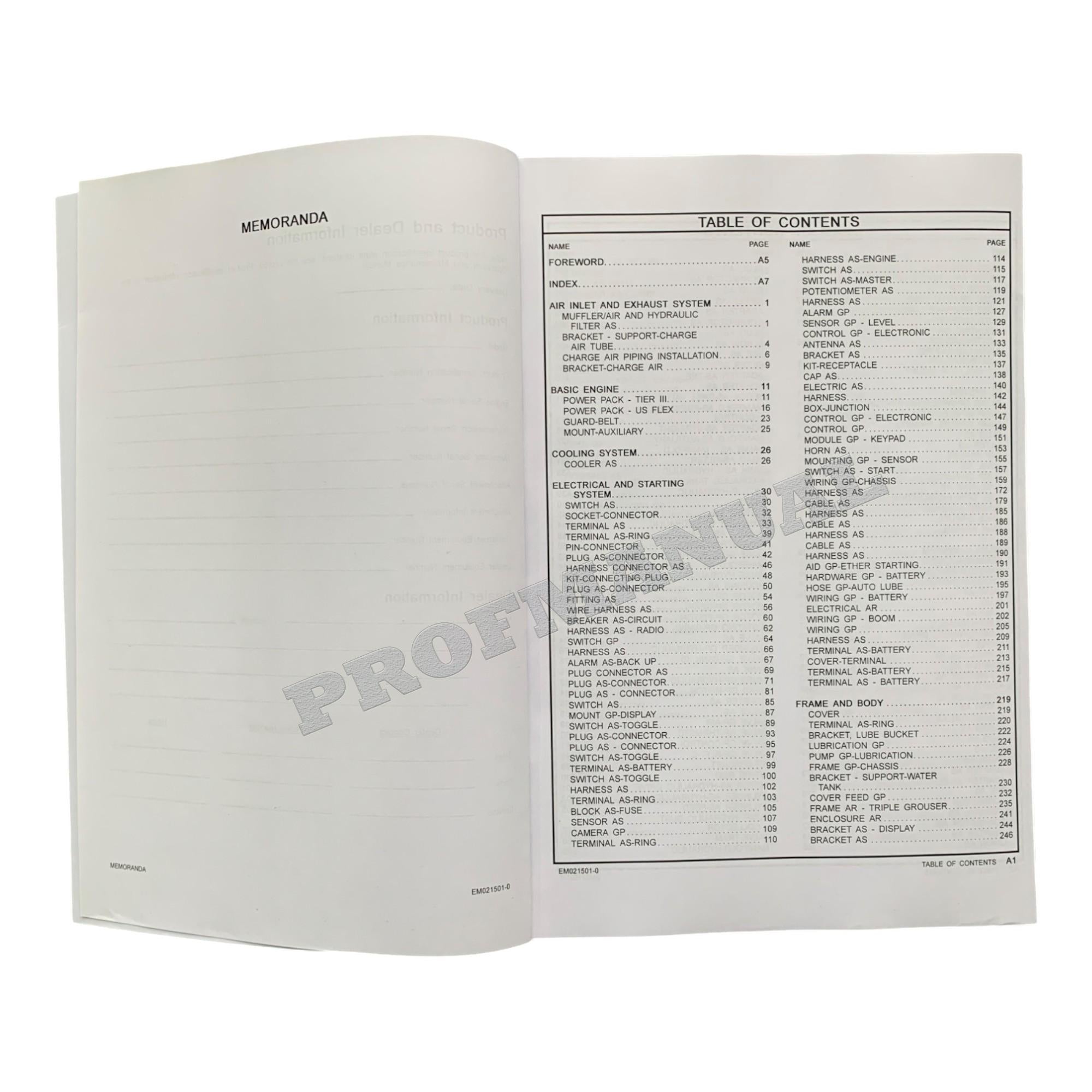 Caterpillar Cat MD5075C TRACK DRILL Parts Catalog Manual