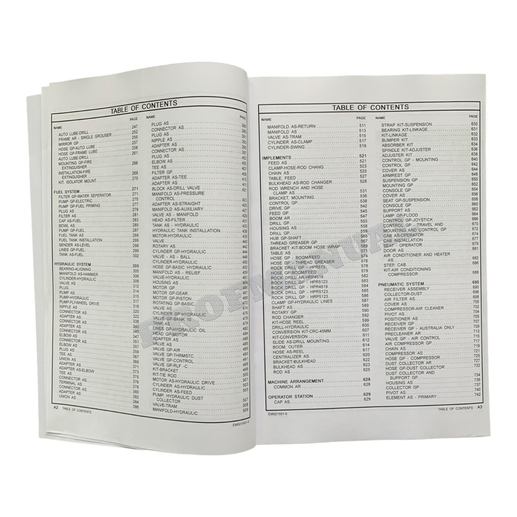 Caterpillar Cat MD5075C TRACK DRILL Parts Catalog Manual