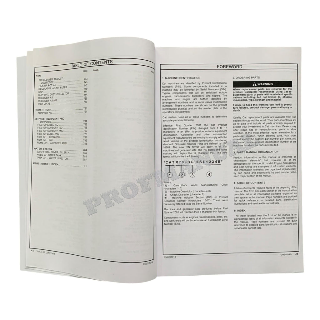 Caterpillar Cat MD5075C TRACK DRILL Parts Catalog Manual