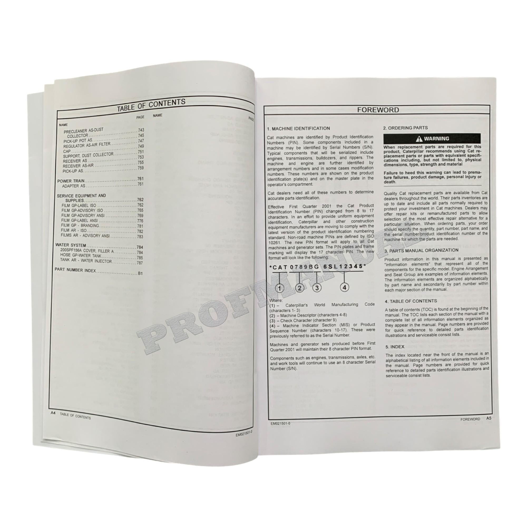 Caterpillar Cat MD5075C TRACK DRILL Parts Catalog Manual