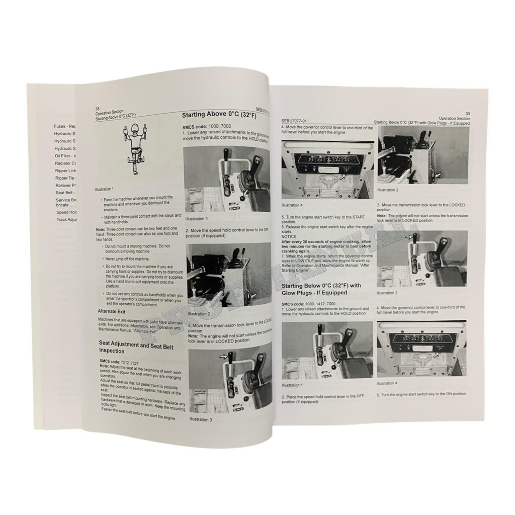 Caterpillar D3C D4C D5C Series3 HYSTAT Tractor Operators Maintenance Manual